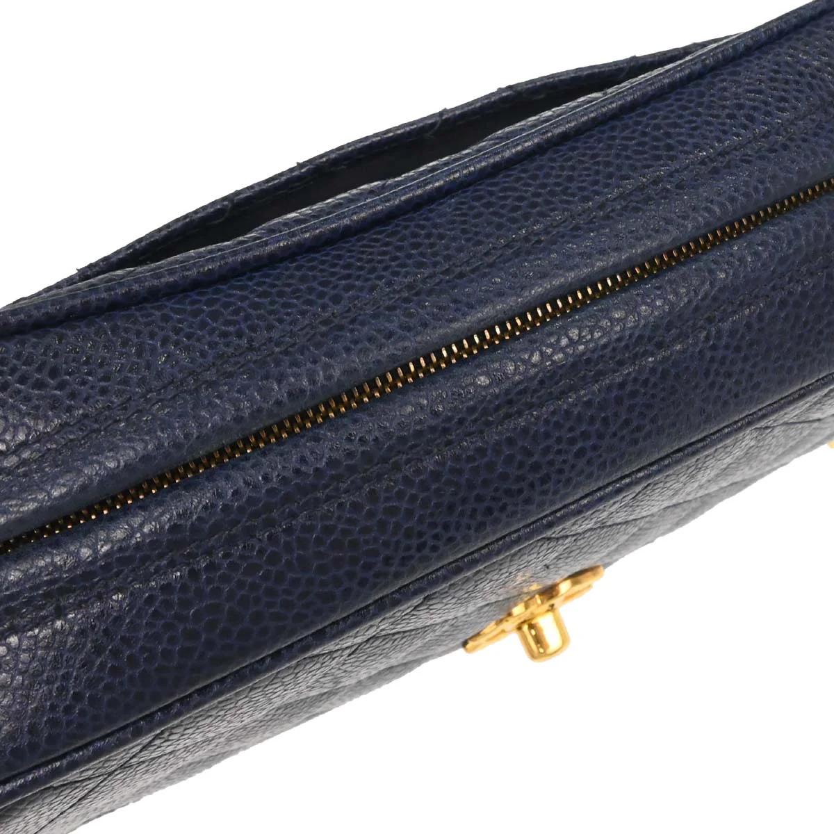 Chanel Navy Caviar Skin Camera Bag Shoulder Bag - Image 12