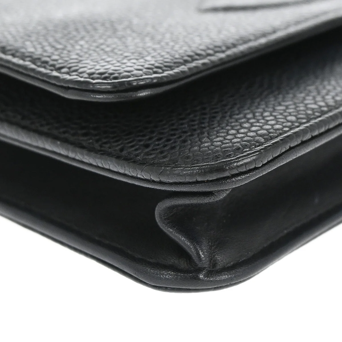 Chanel Black Caviar Skin Timeless WOC Wallet on Chain Bag - Image 6