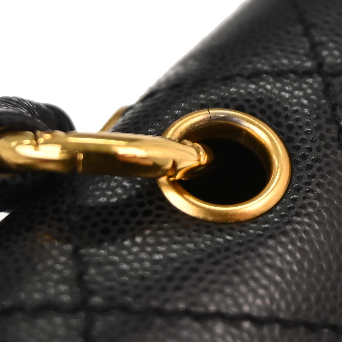 Chanel Black Caviar Skin Handbag - Image 20