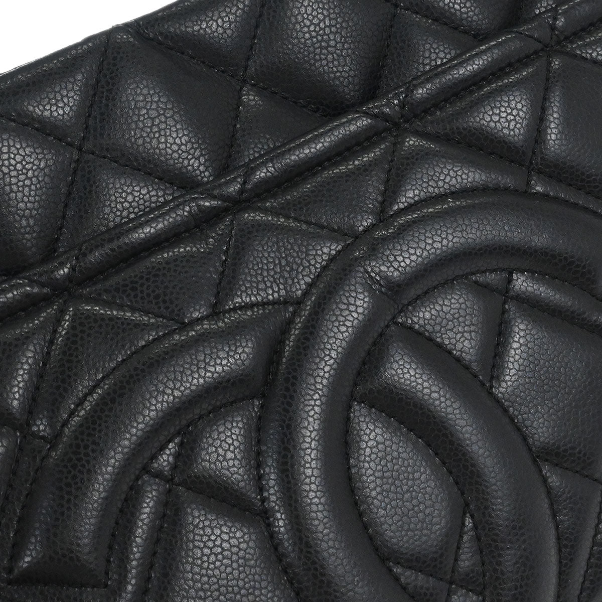 Chanel 2012 Black Caviar Timeless CC Chain Tote Bag - Image 11