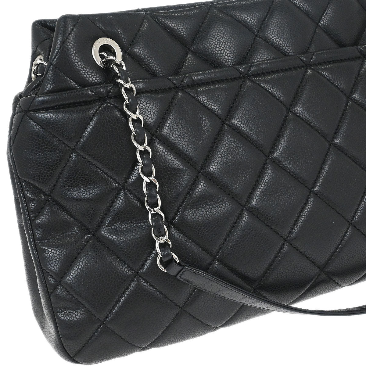Chanel 2012 Black Caviar Timeless CC Chain Tote Bag - Image 12