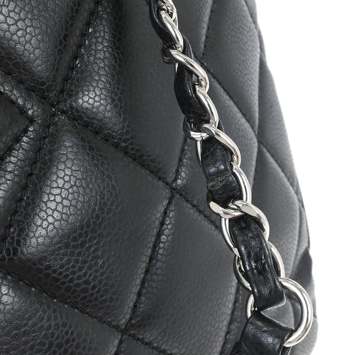 Chanel 2012 Black Caviar Timeless CC Chain Tote Bag - Image 15