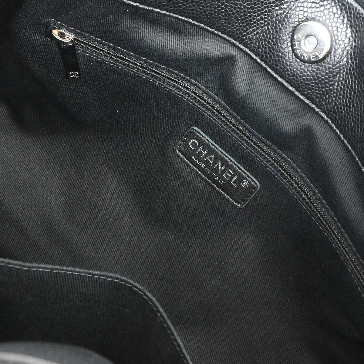 Chanel 2012 Black Caviar Timeless CC Chain Tote Bag - Image 18