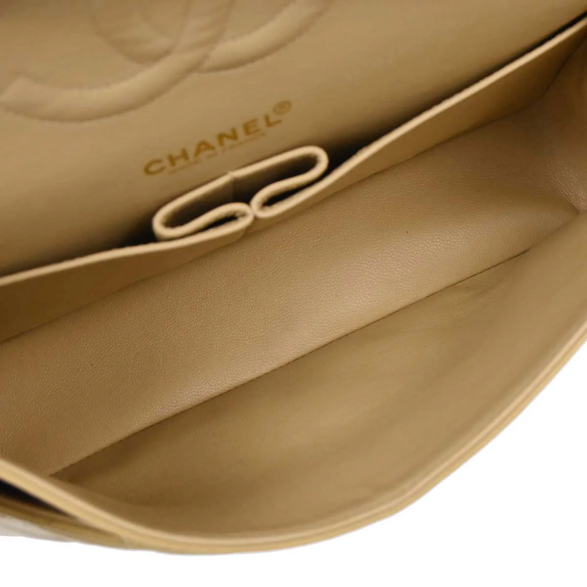 Chanel Beige Lambskin Medium Classic Double Flap Bag - Image 19