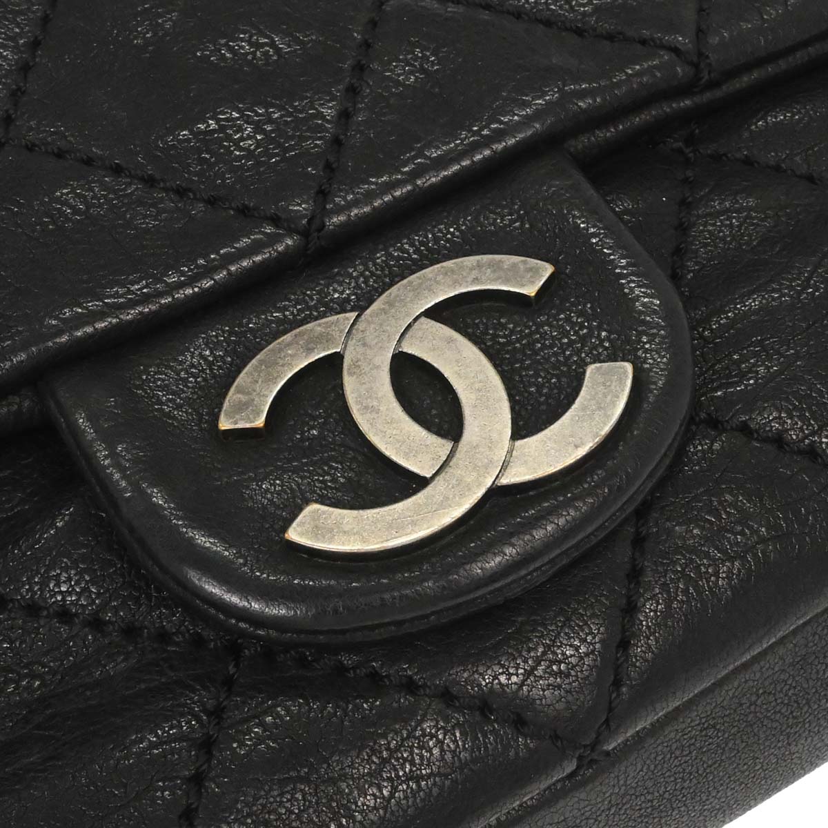 Chanel Black Calfskin Chain Handbag - Image 8