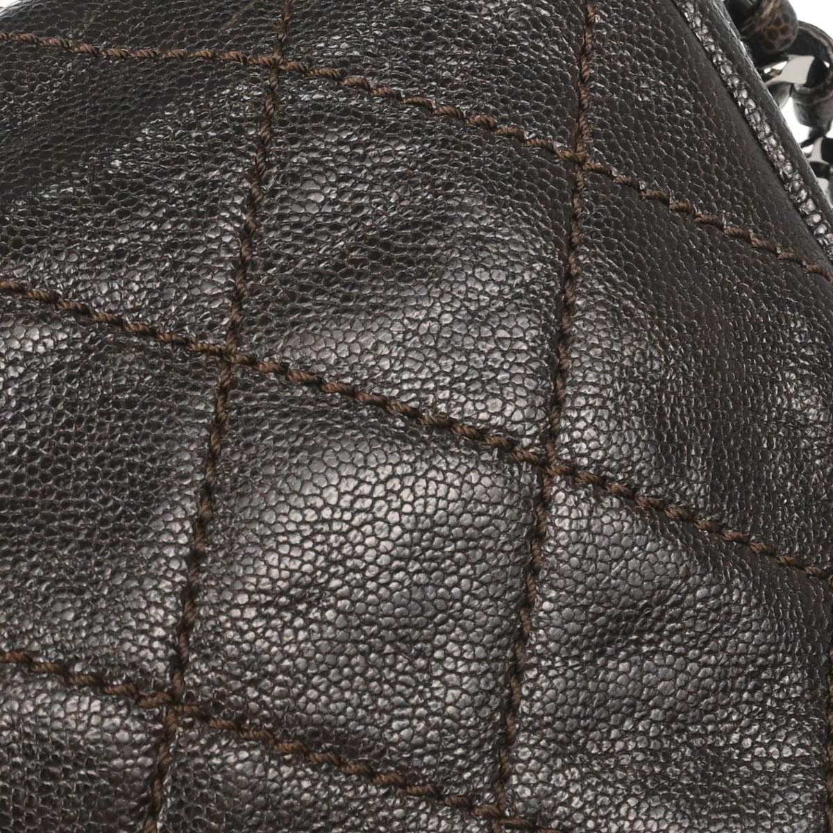 Chanel Brown Caviar Skin Handbag - Image 12