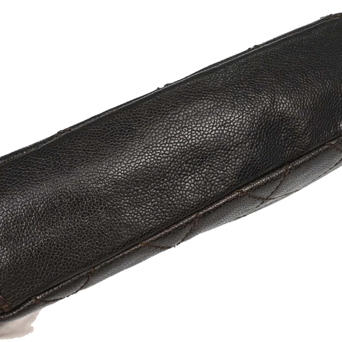 Chanel Brown Caviar Skin Handbag - Image 5