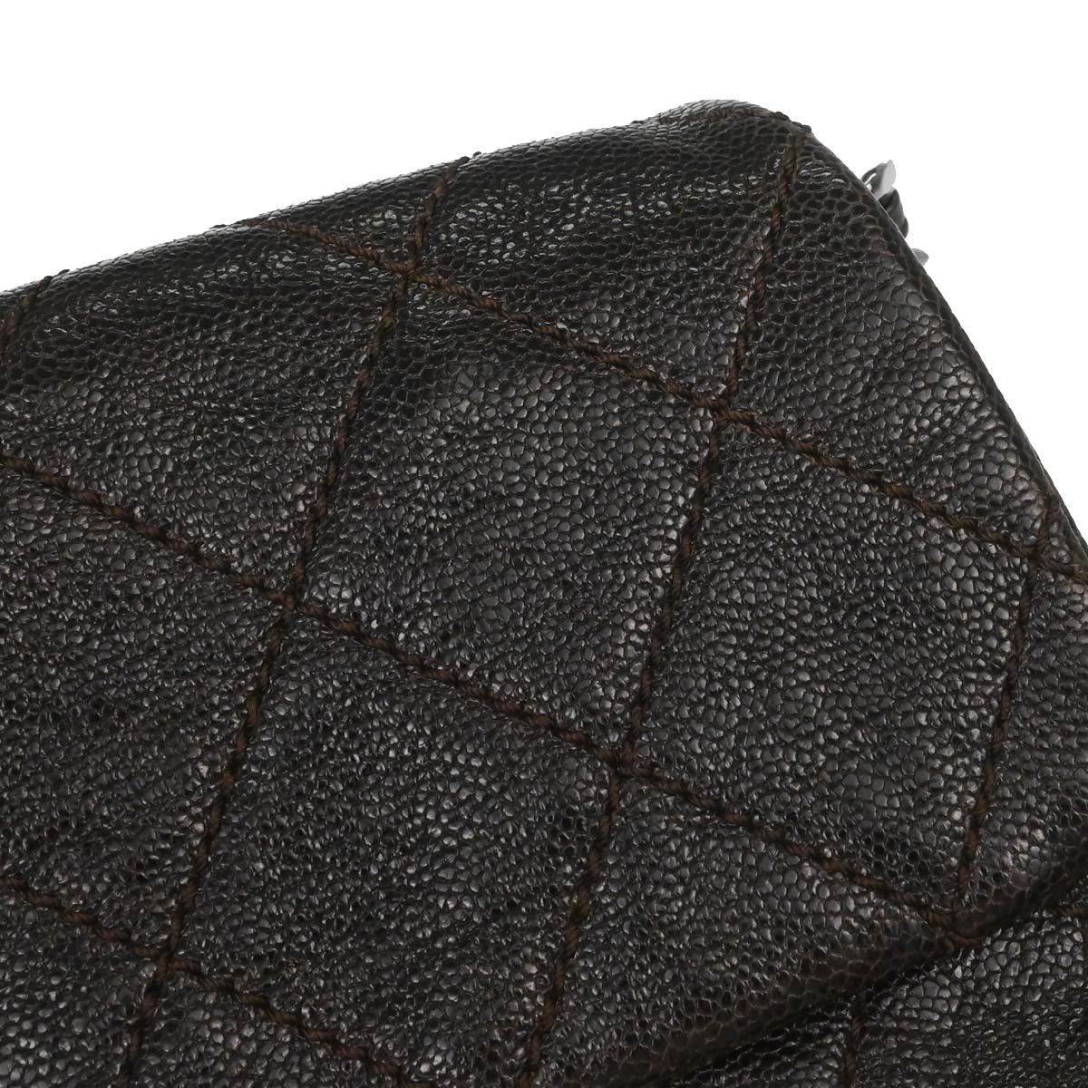 Chanel Brown Caviar Skin Handbag - Image 9