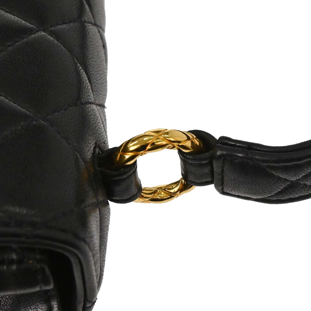 Chanel Black Lambskin Straight Flap Handbag - Image 13