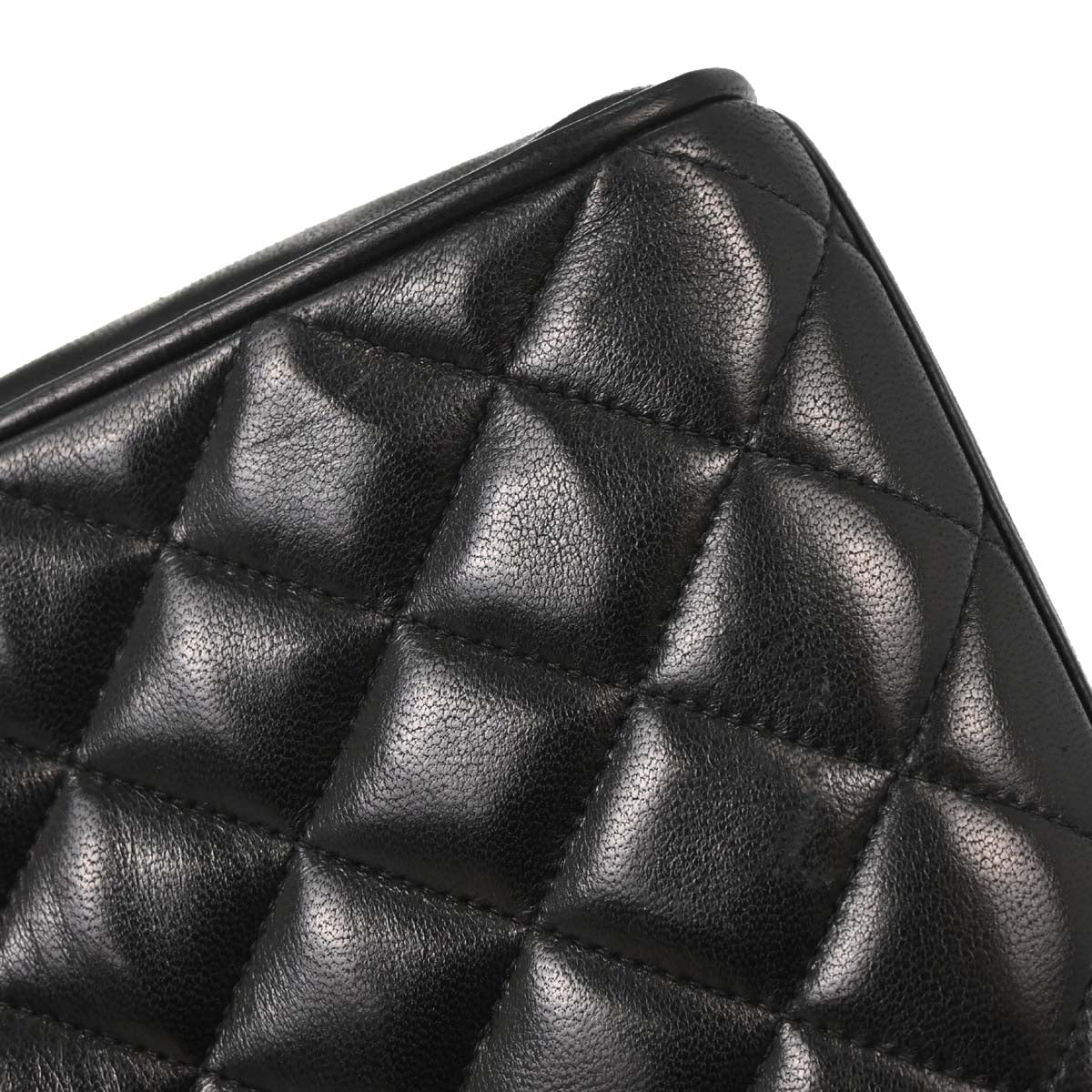 Chanel Black Lambskin Straight Flap Handbag - Image 14