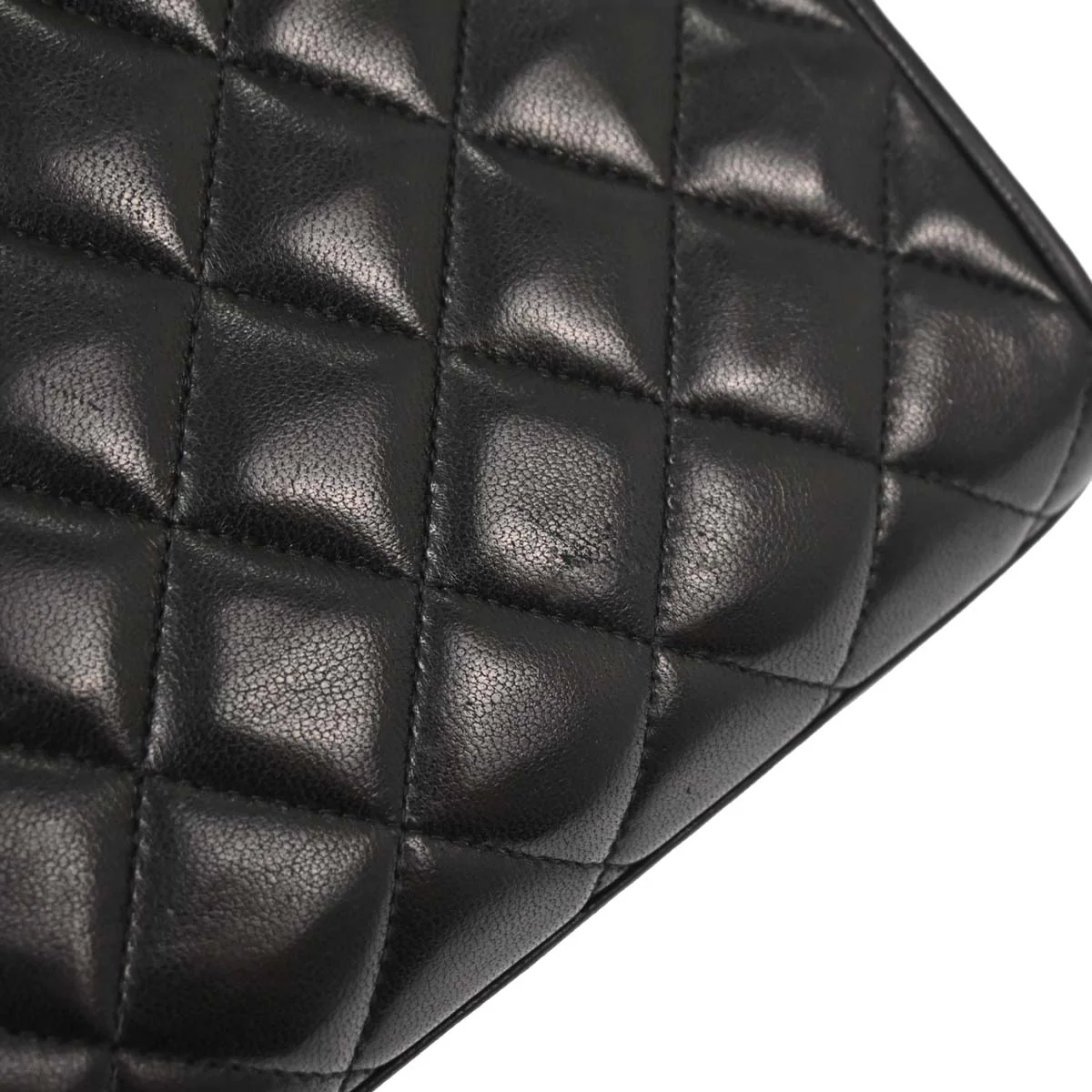 Chanel Black Lambskin Straight Flap Handbag - Image 6