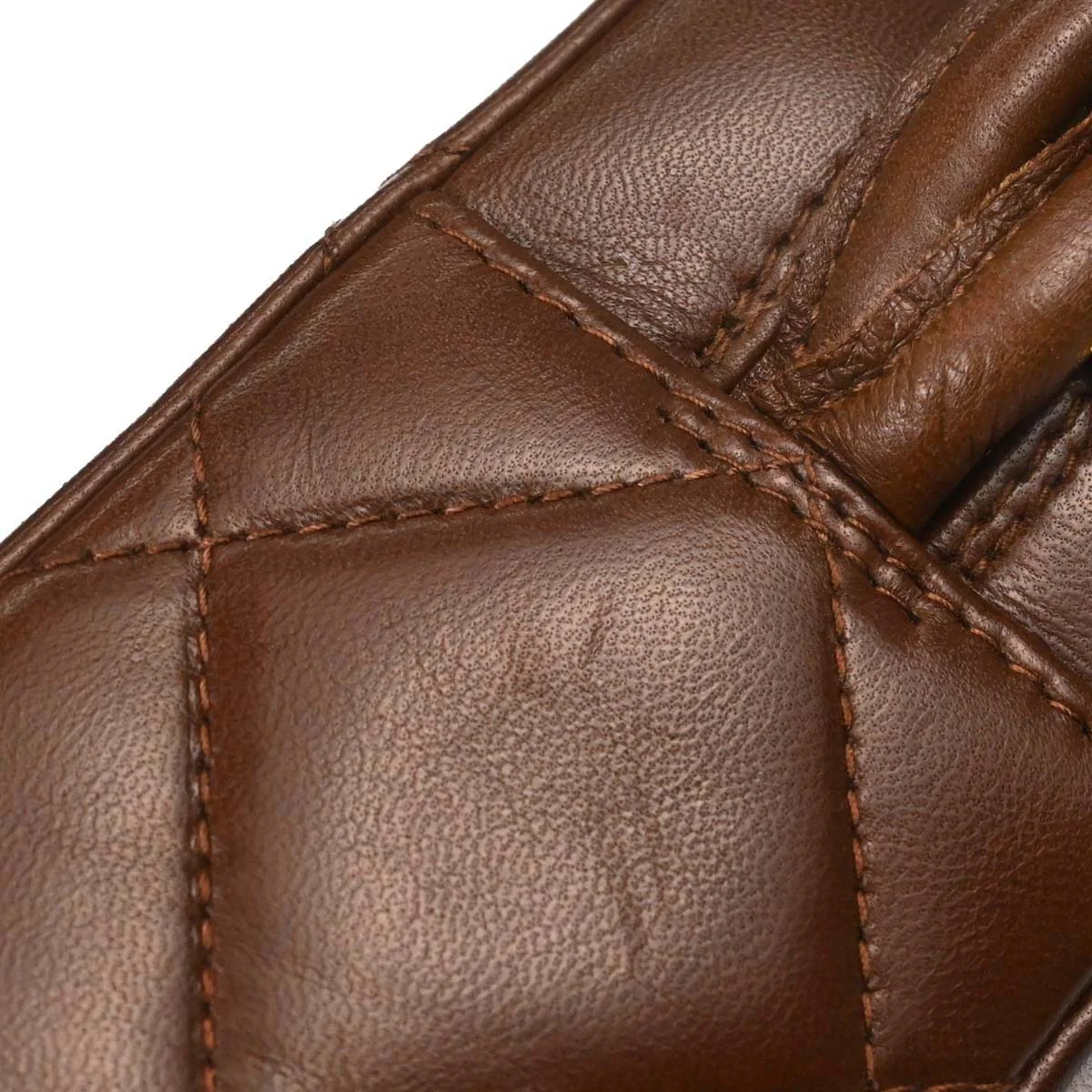 Chanel Brown Lambskin Shoulder Bag - Image 10