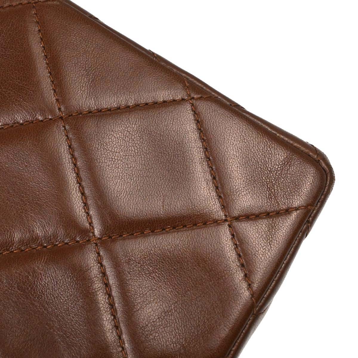 Chanel Brown Lambskin Shoulder Bag - Image 6