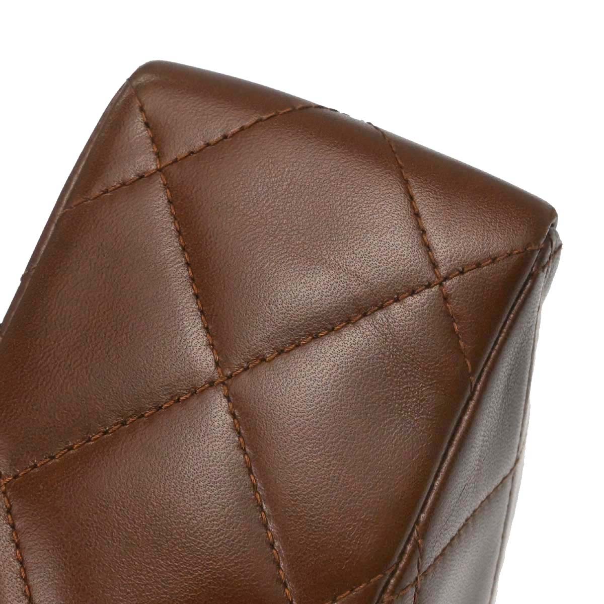 Chanel Brown Lambskin Shoulder Bag - Image 8