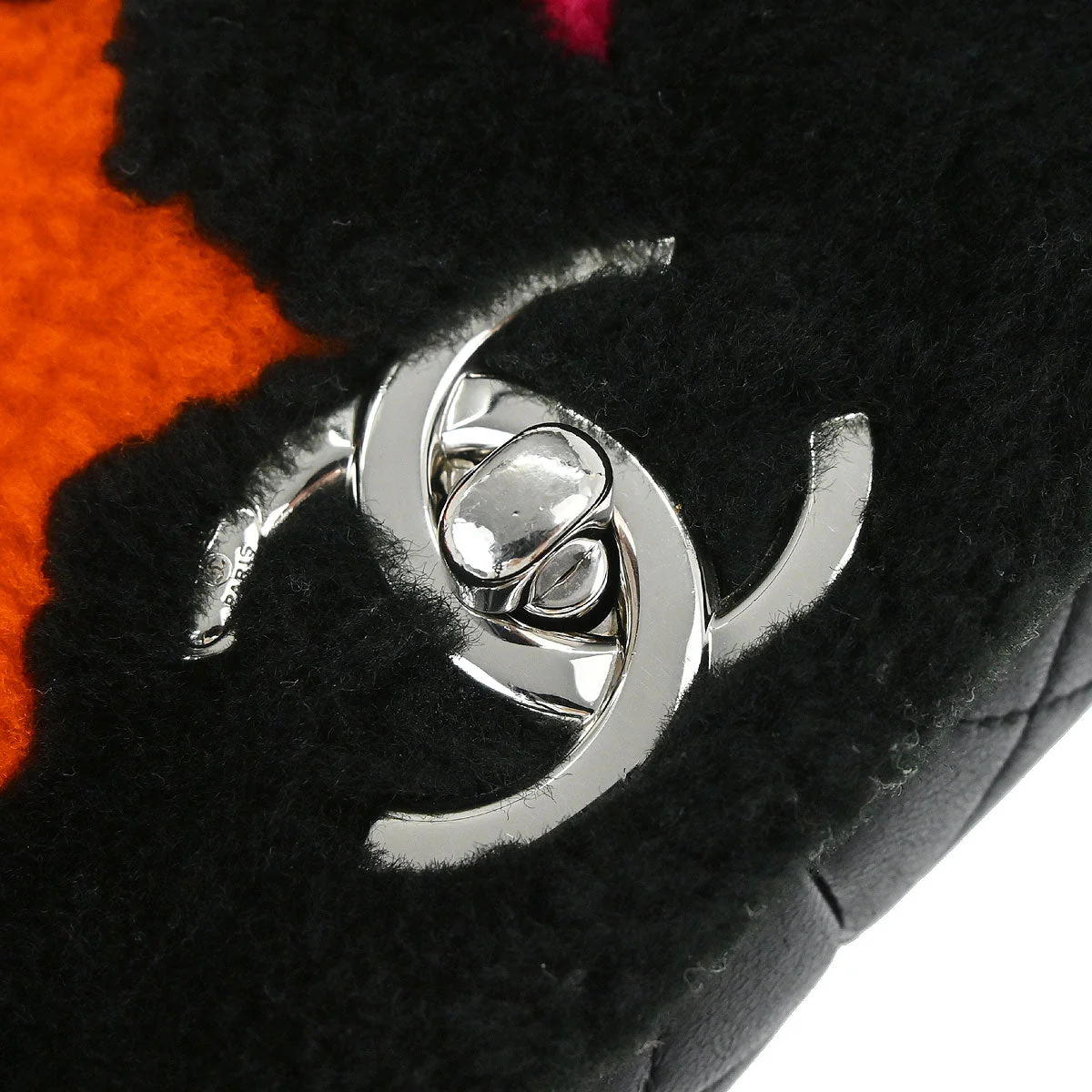 Chanel Black Shearling Supermarket Comic Flap Bag - Image 9