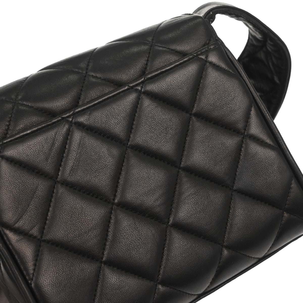 Chanel Black Lambskin Shoulder Bag - Image 7