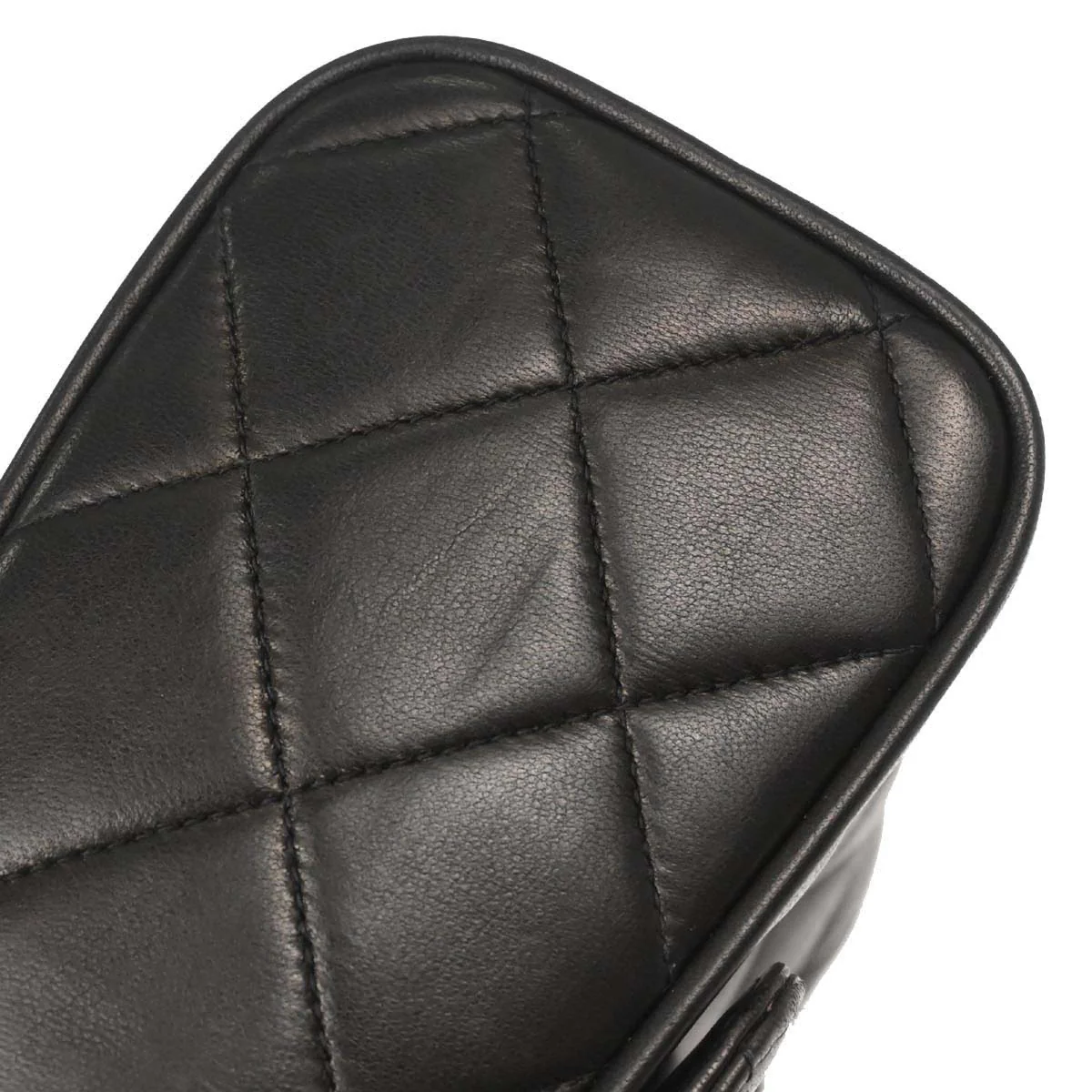Chanel Black Lambskin Shoulder Bag - Image 9