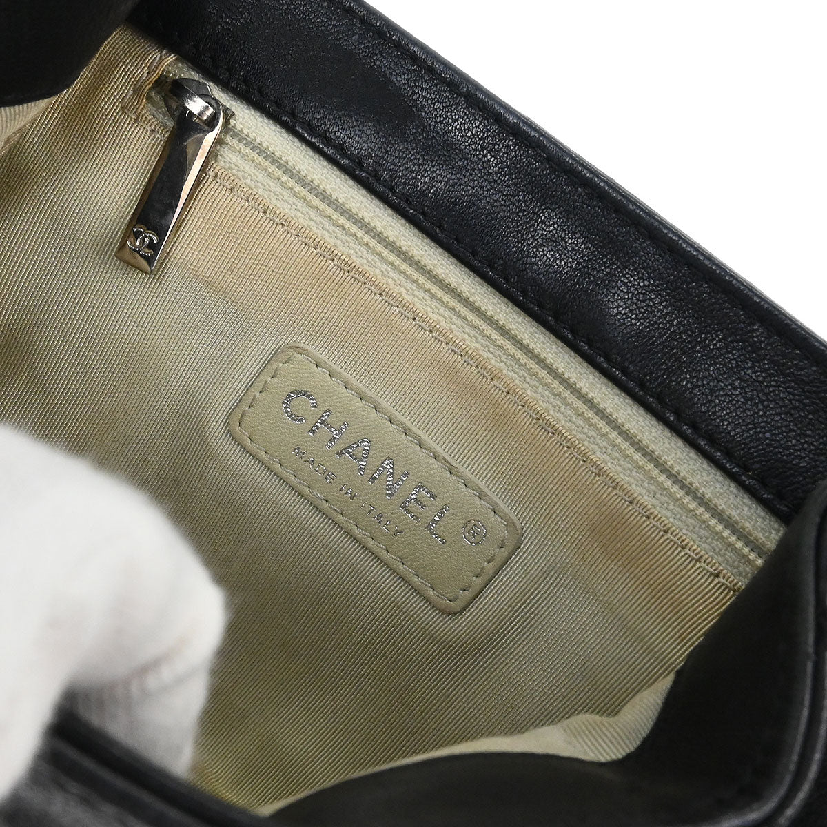 Chanel Black Calfskin Chain Around Shoulder Bag - Image 16