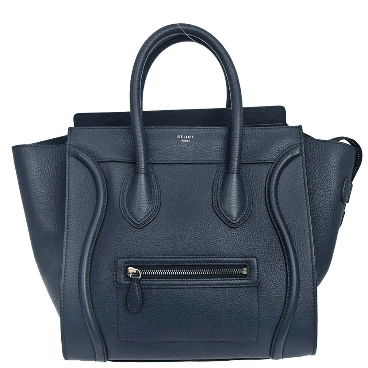 Celine Navy Mini Luggage Tote Bag