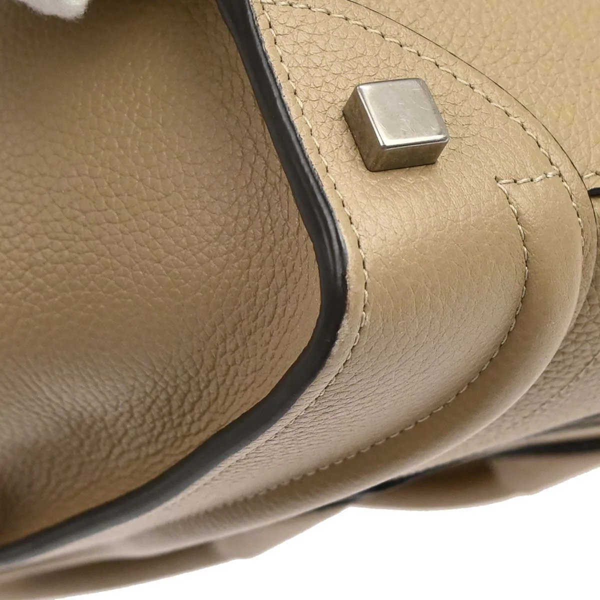 Celine Beige Luggage Micro Tote Handbag - Image 9