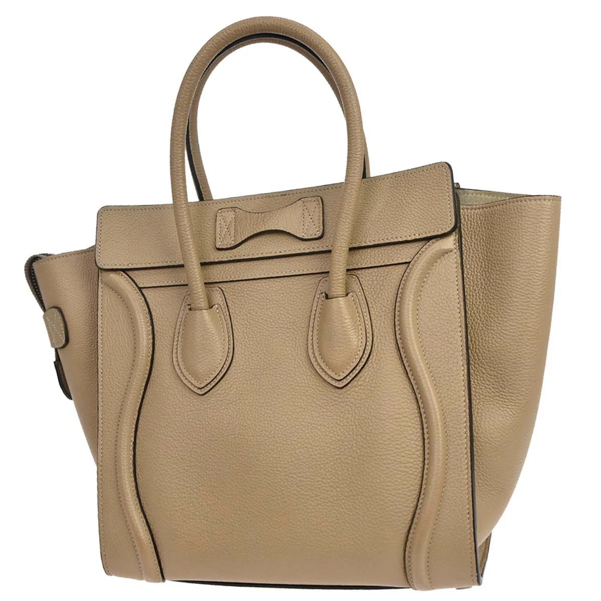 Celine Beige Luggage Micro Tote Handbag - Image 2