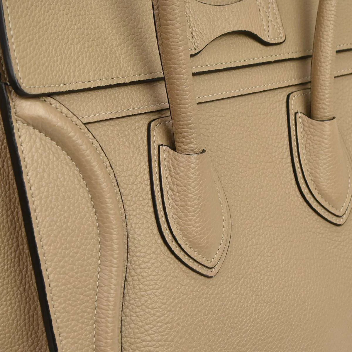 Celine Beige Luggage Micro Tote Handbag - Image 5