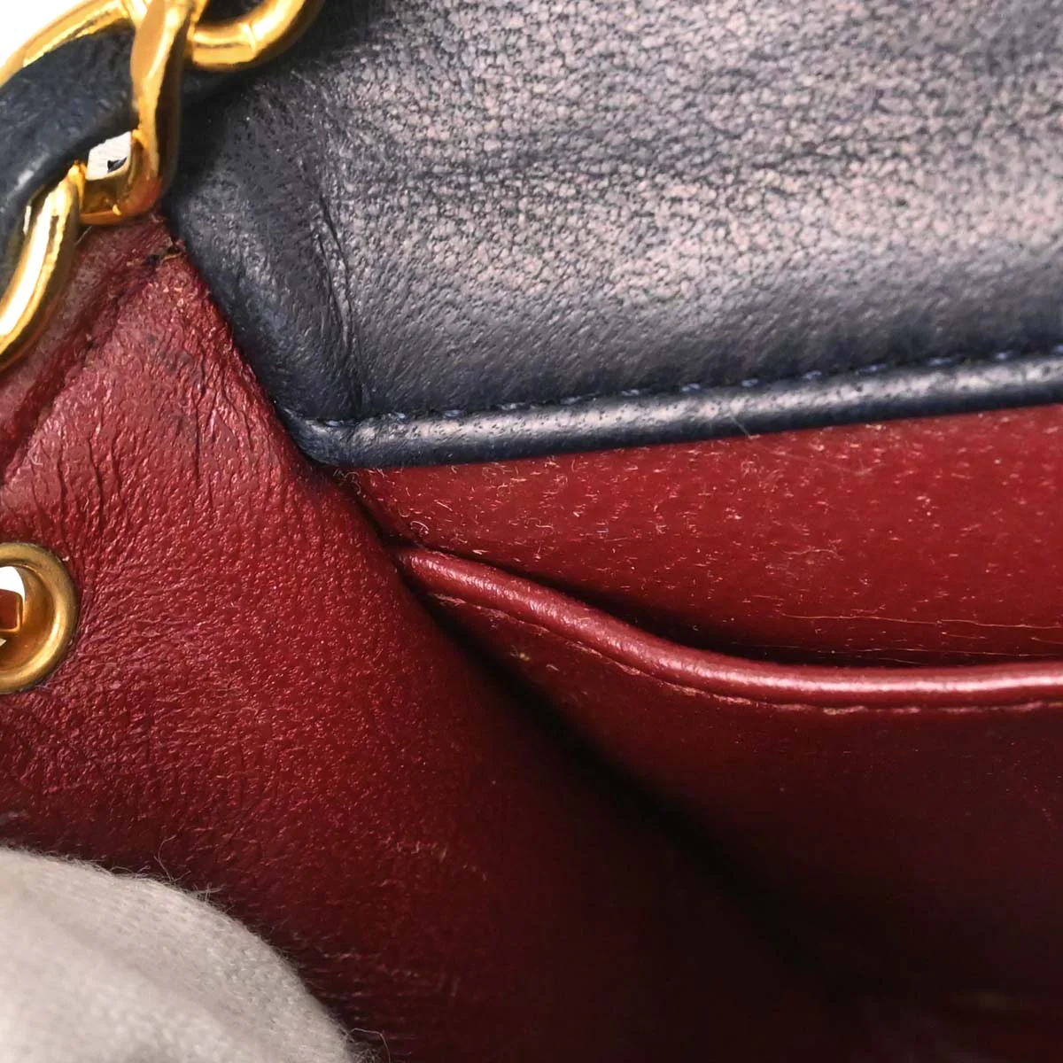 Chanel Navy Lambskin Turnlock Mini Full Flap Shoulder Bag - Image 16
