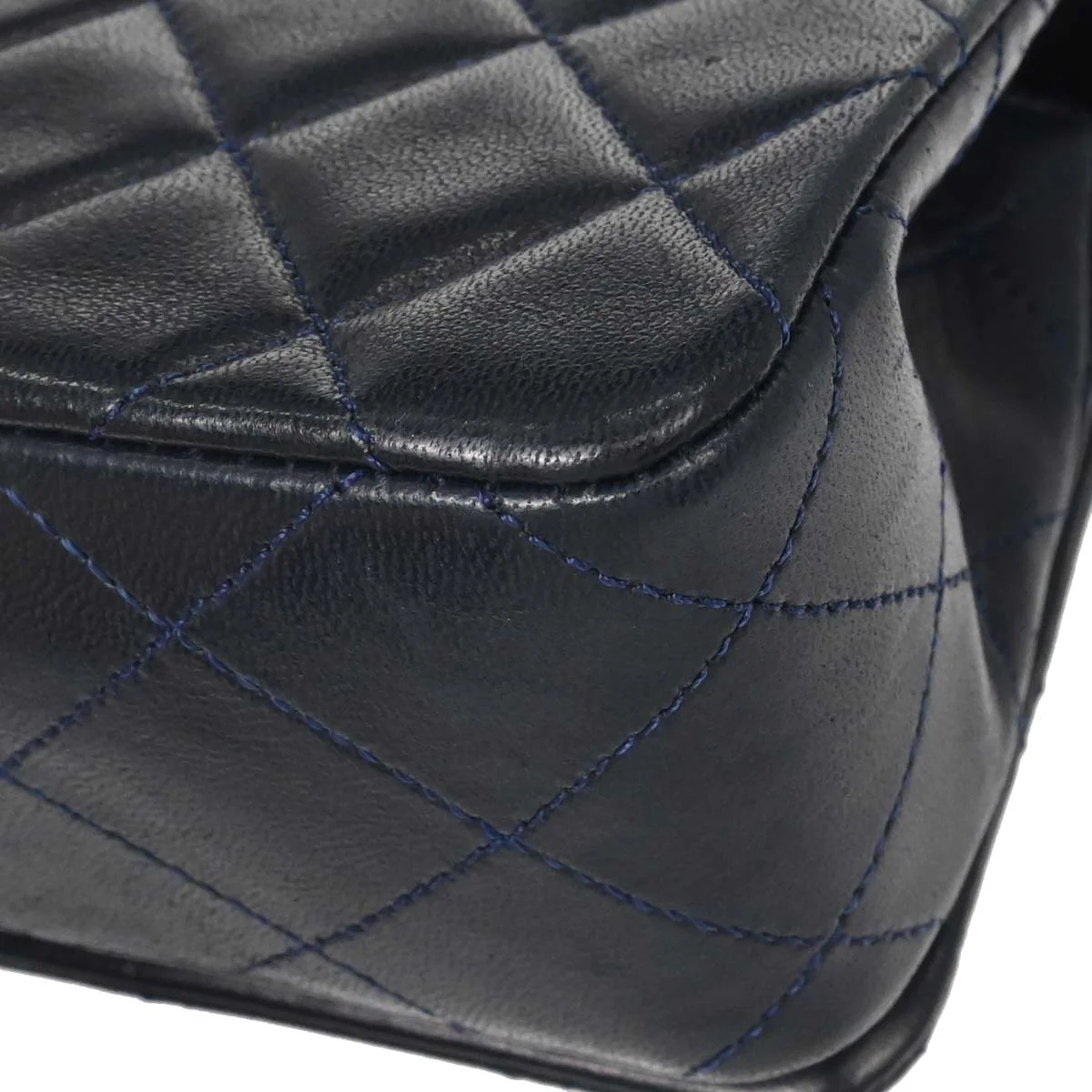 Chanel Navy Lambskin Turnlock Mini Full Flap Shoulder Bag - Image 6