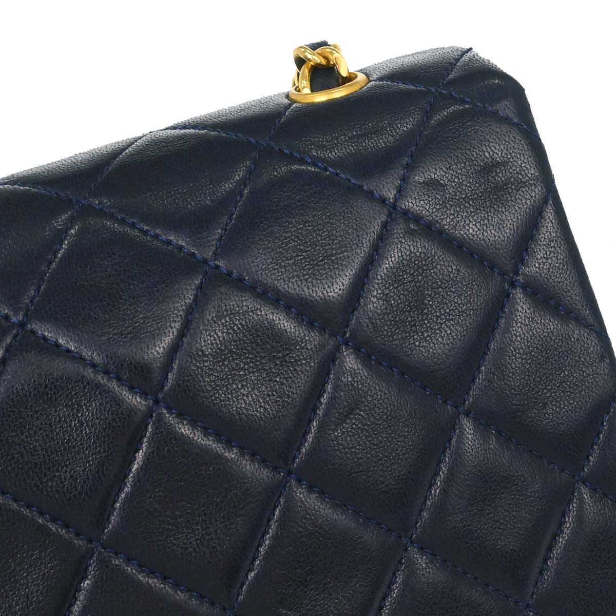 Chanel Navy Lambskin Turnlock Mini Full Flap Shoulder Bag - Image 8