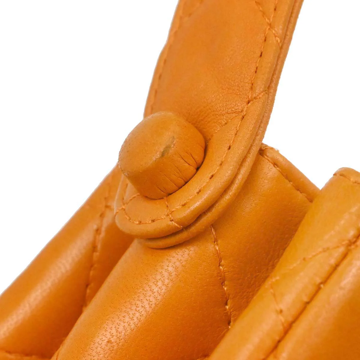 Chanel Orange Lambskin Double Sided Handbag - Image 13