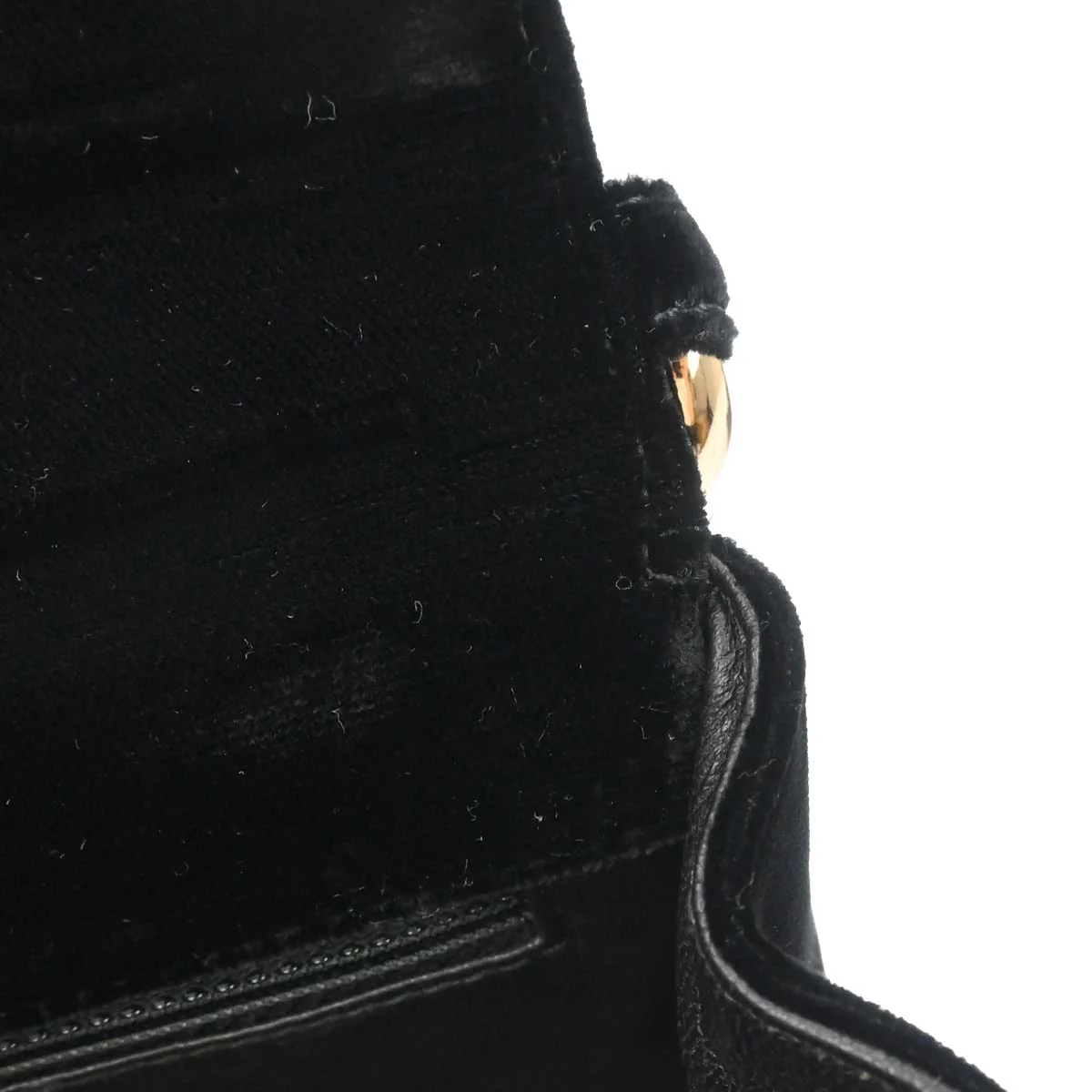 Chanel Black Velvet Chain Handbag - Image 15
