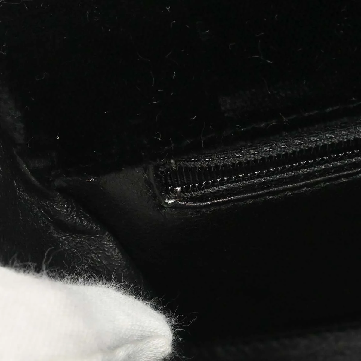 Chanel Black Velvet Chain Handbag - Image 17