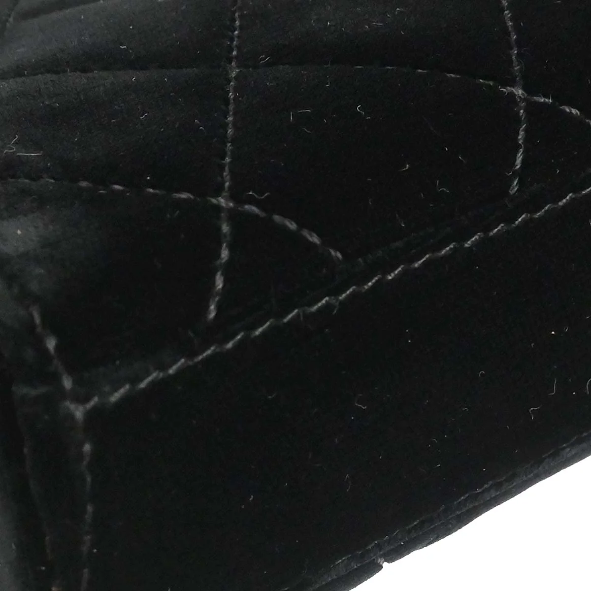 Chanel Black Velvet Chain Handbag - Image 3