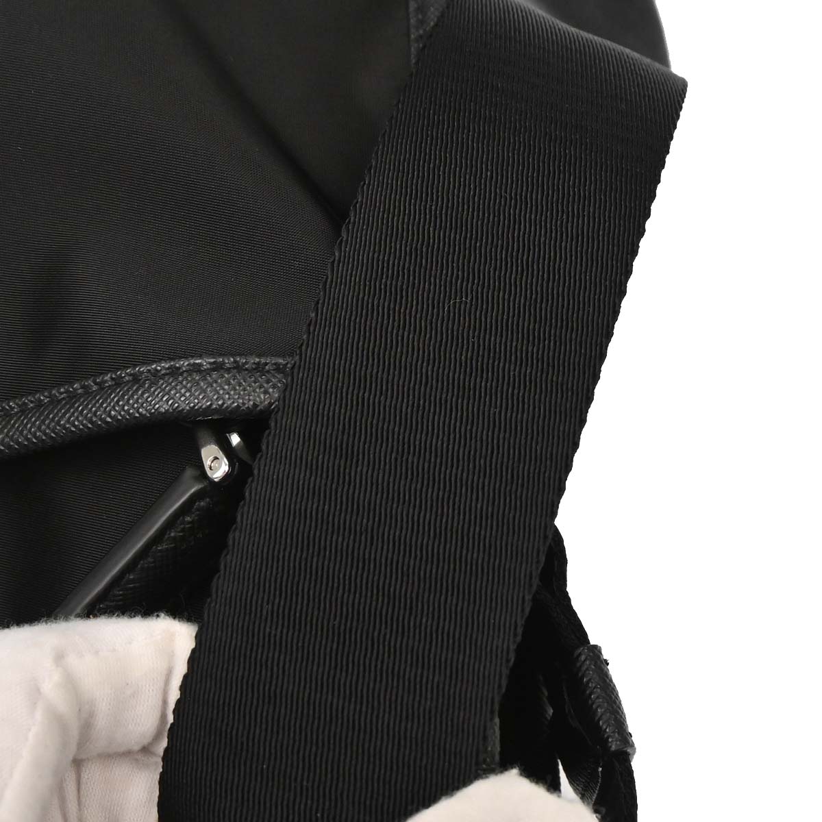 Prada * Black Nylon Shoulder Bag - Image 6