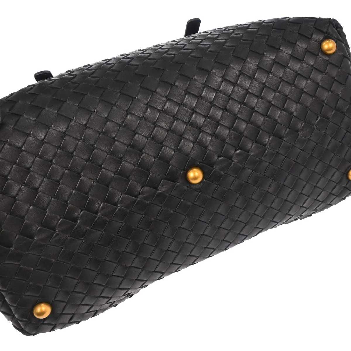 Bottega Veneta Black Lambskin Intrecciato Handbag - Image 11