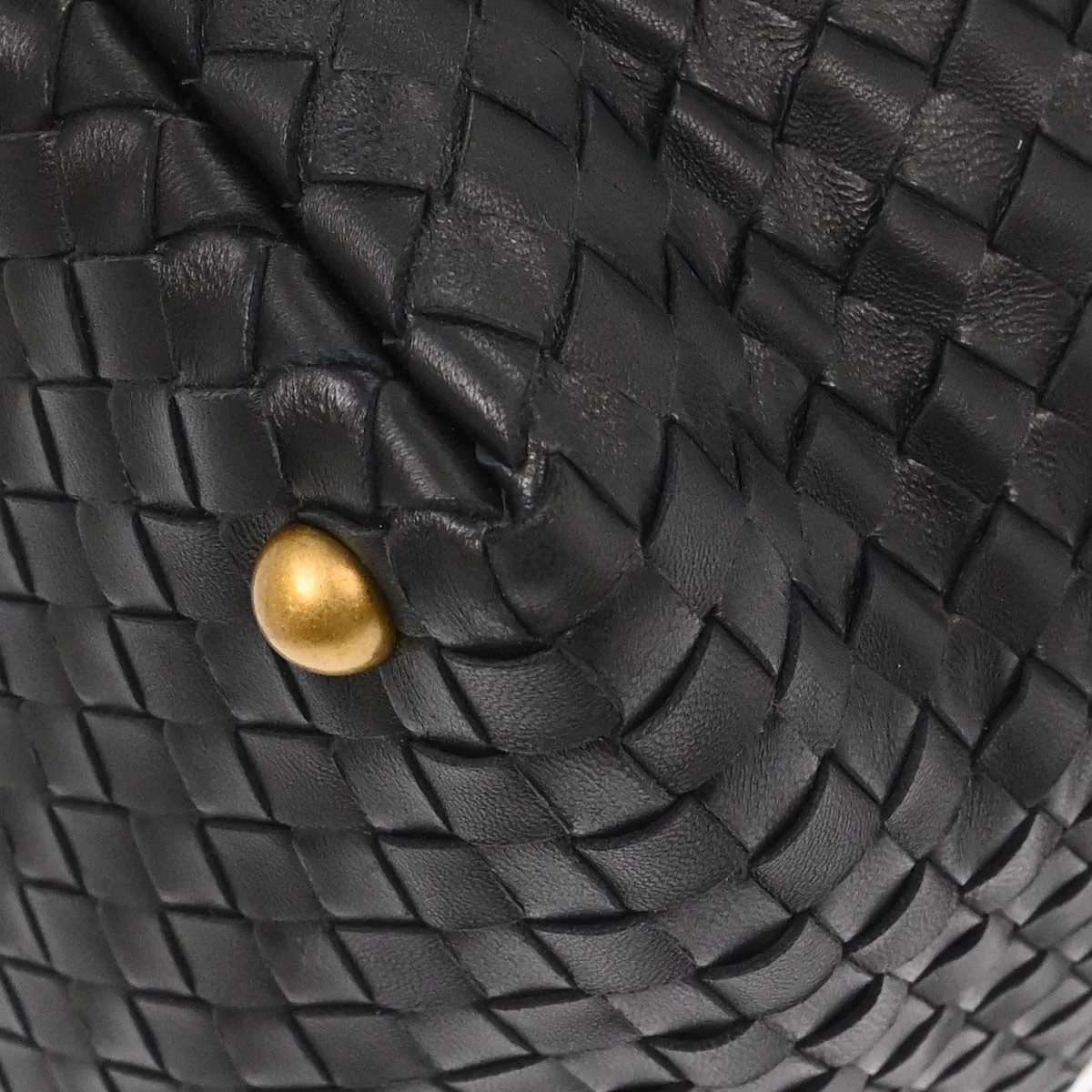 Bottega Veneta Black Lambskin Intrecciato Handbag - Image 12