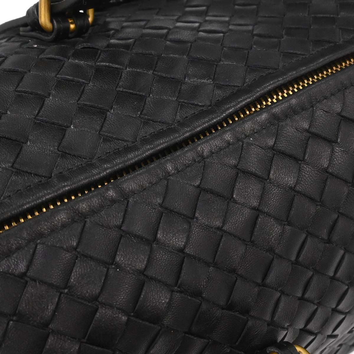 Bottega Veneta Black Lambskin Intrecciato Handbag - Image 14