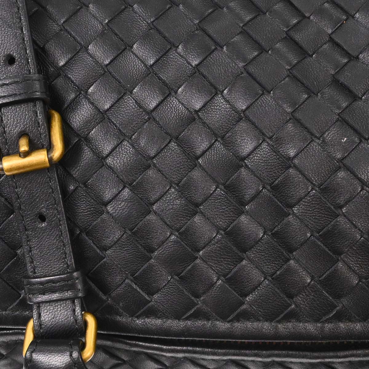 Bottega Veneta Black Lambskin Intrecciato Handbag - Image 3