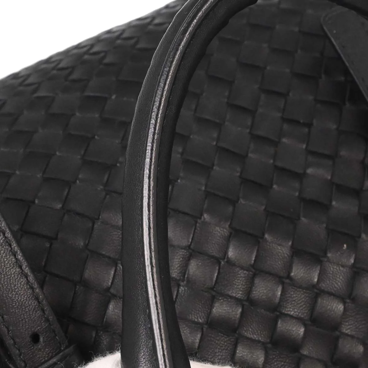 Bottega Veneta Black Lambskin Intrecciato Handbag - Image 5
