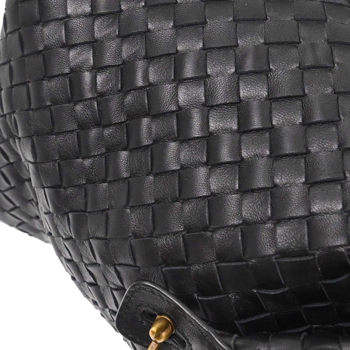 Bottega Veneta Black Lambskin Intrecciato Handbag - Image 8