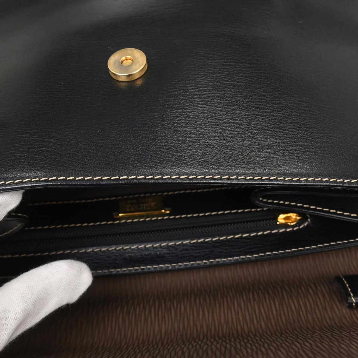 Loewe Black Leather Velasquez 2way Shoulder Handbag - Image 20