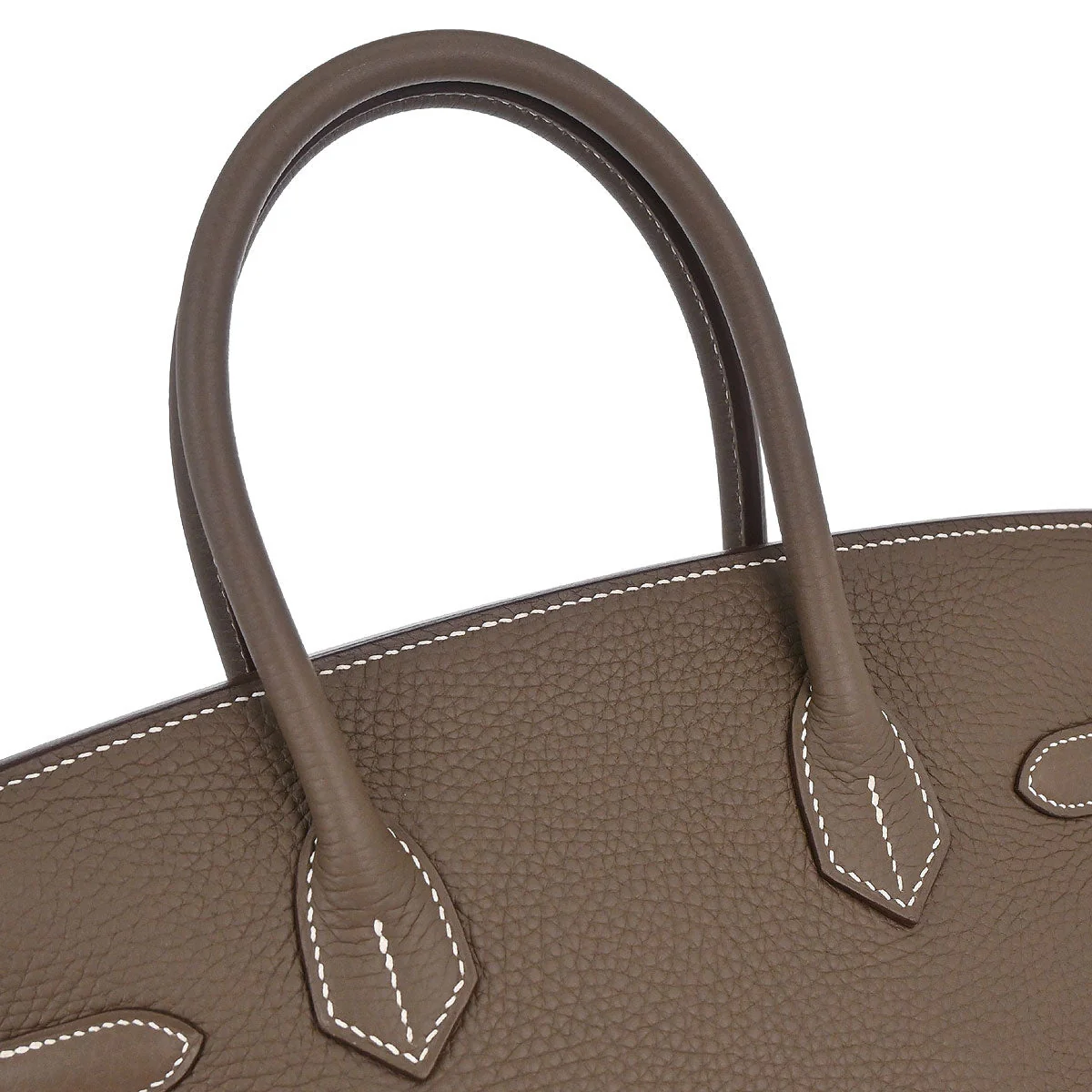 Hermes Etoupe Gray Togo Birkin 30 Handbag - Image 10