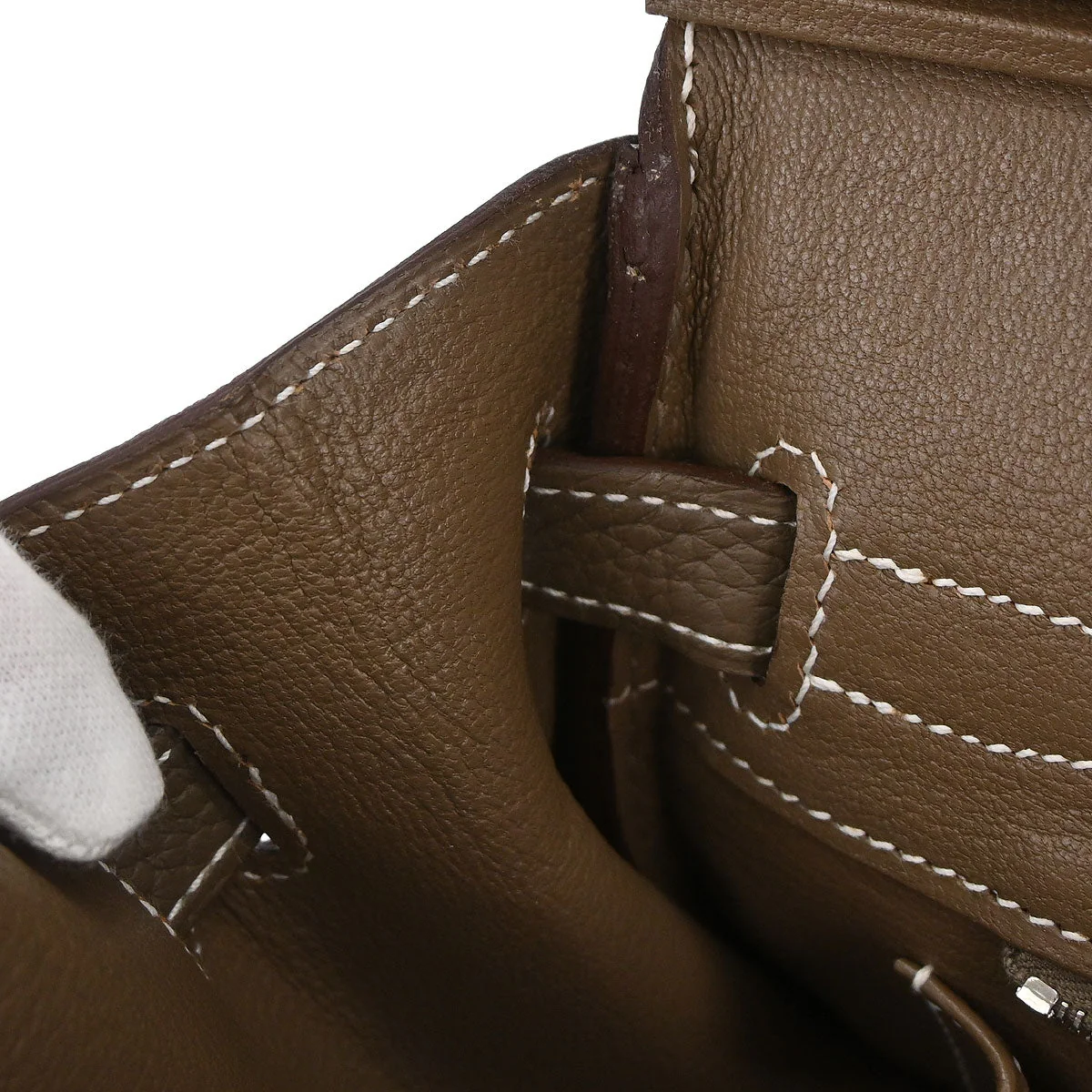 Hermes Etoupe Gray Togo Birkin 30 Handbag - Image 18