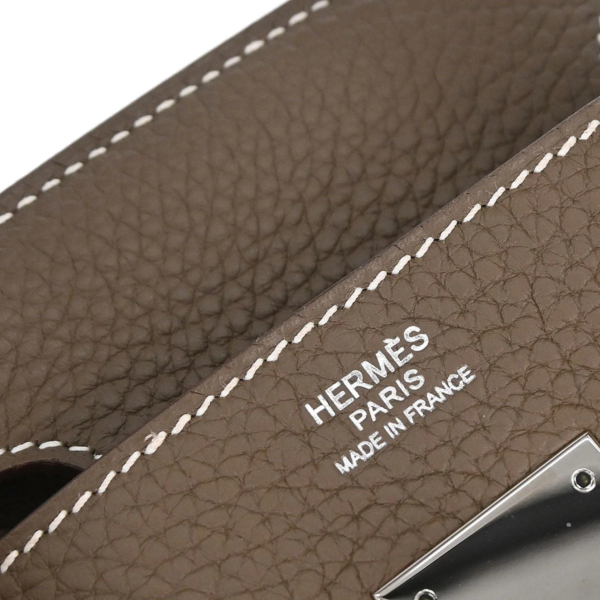 Hermes Etoupe Gray Togo Birkin 30 Handbag - Image 19