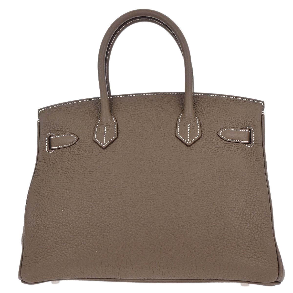 Hermes Etoupe Gray Togo Birkin 30 Handbag - Image 2