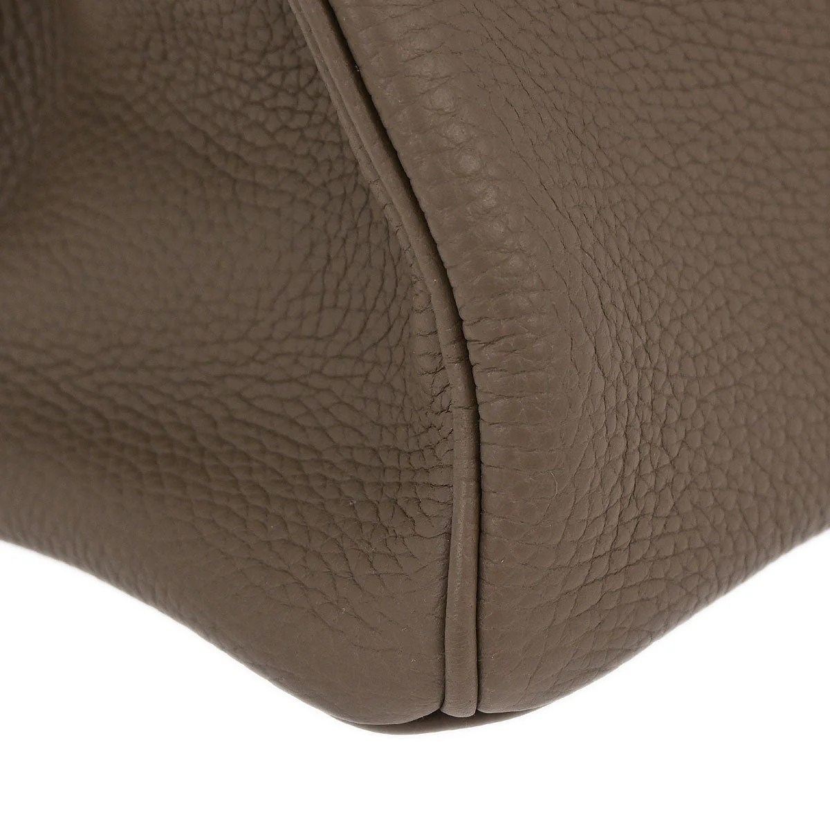 Hermes Etoupe Gray Togo Birkin 30 Handbag - Image 8