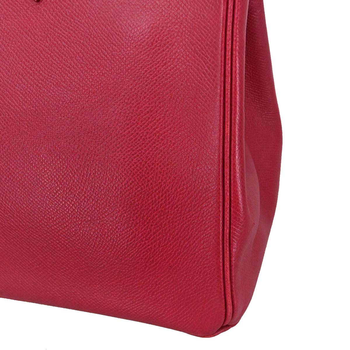 Hermes Rouge Vif Courchevel Birkin 30 Handbag - Image 5
