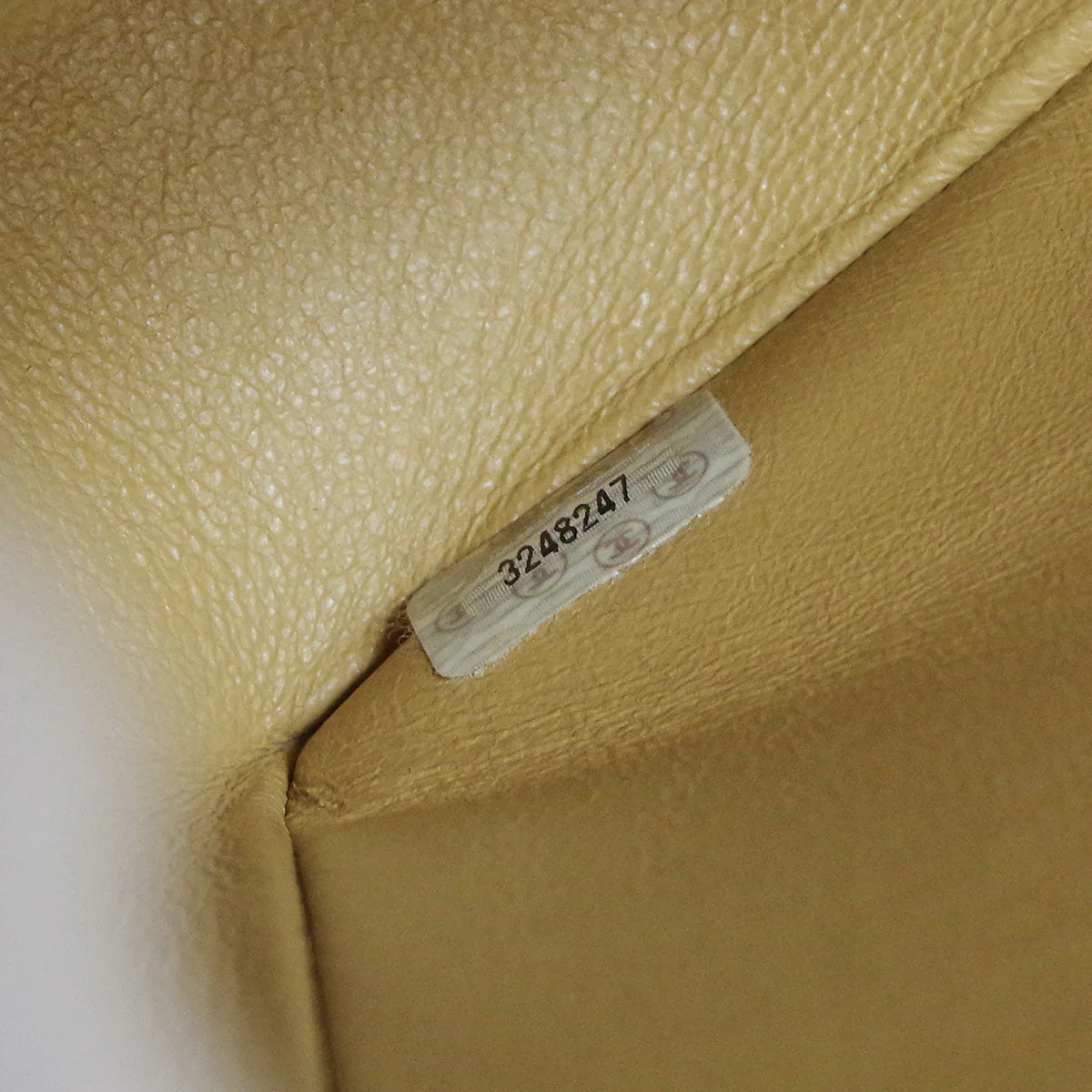 Chanel * 1994-1996 Beige Caviar Jumbo Classic Flap Bag - Image 8