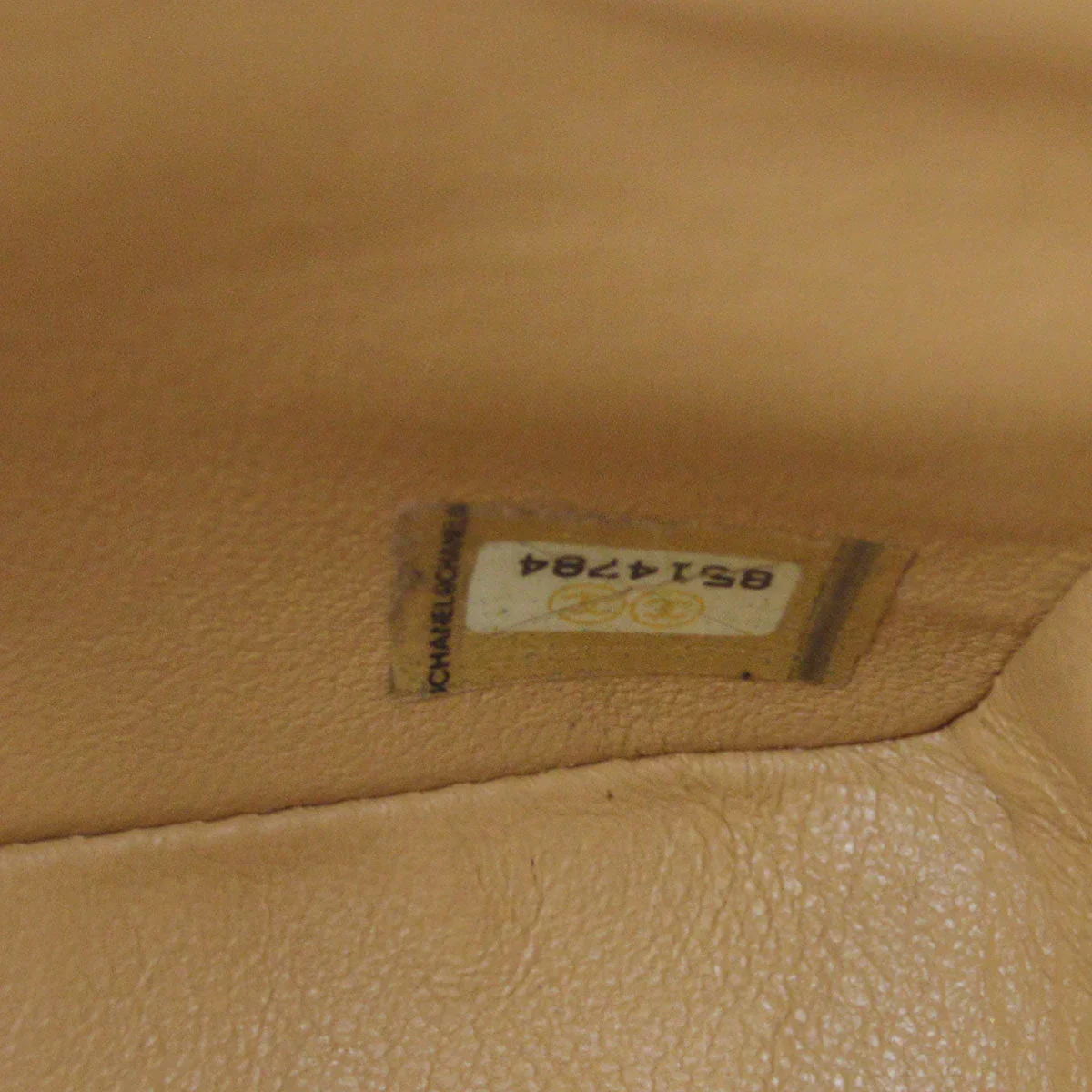 CHANEL * 2003-2004 Classic Square Flap Mini 17 Beige Caviar - Image 10