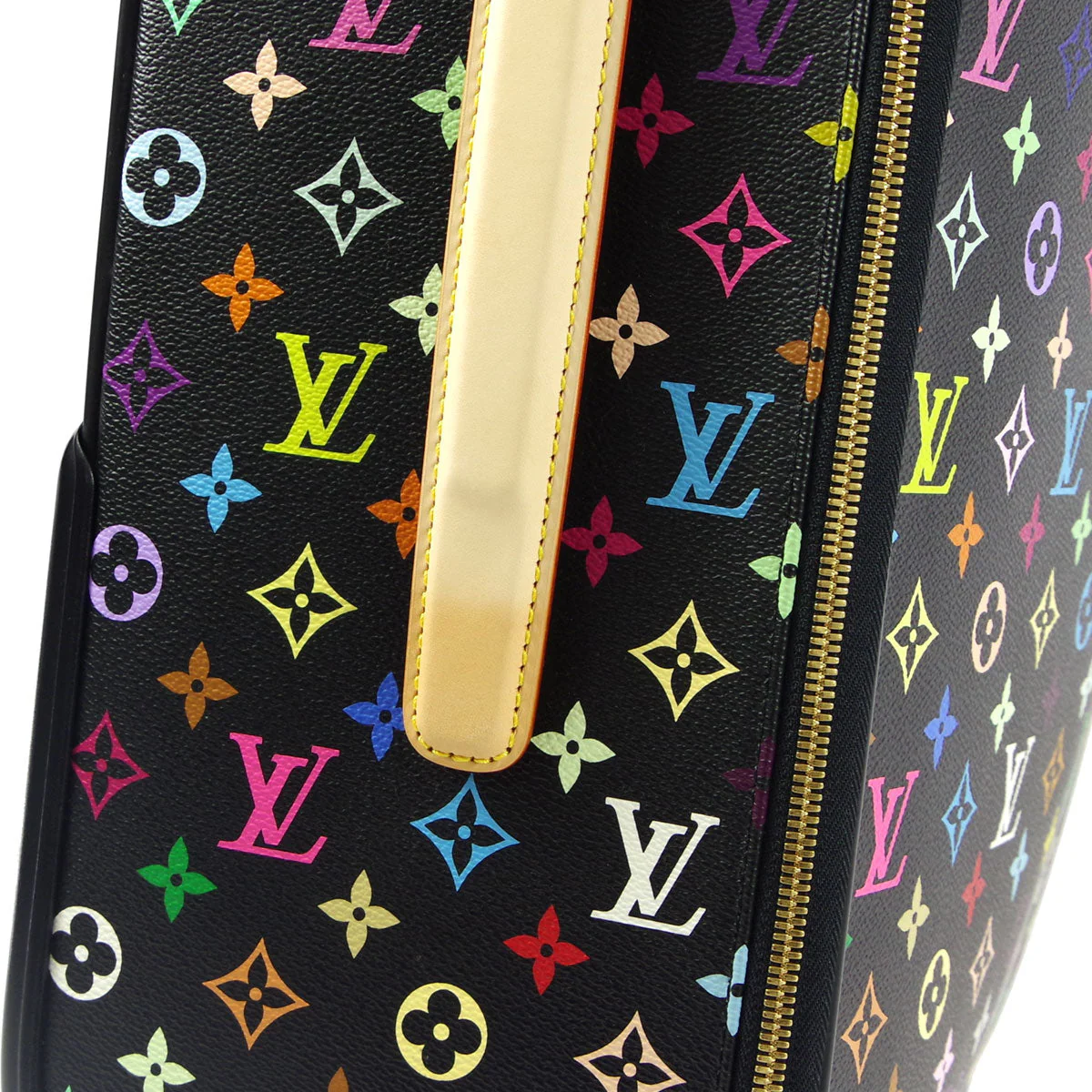 Louis Vuitton 2012 * Black Monogram Multicolor Pegase 50 Carry Handbag - Image 5